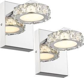 Bd010-1-ch Pasentel Modern Wall Sconces Set Of 2 1-light Led Chrome Lighting