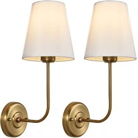 Passica Decor Set Of 2 Pcs Antique Brass Vintage Industrial Wall Sconce