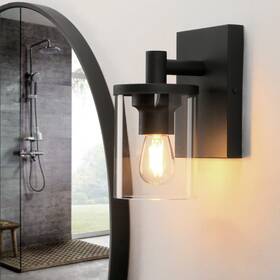 Xlyt1000-h Pathson 1light Vintage Wall Sconce Bathroom Light With Clear Glass Shade And Metal