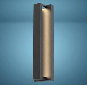 Patriot Lighting 964066000216 Baku Dusk-to-dawn Led Matte Black Outdoor Wall Light Opened Box