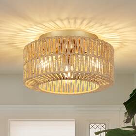 230404a1 Pauful Boho Light Fixtures 3-light Farmhouse Rattan Ceiling Flush Mount With 230404a1 Pauful Boho Light Fixtures 3-light Farmhouse Rattan Ceiling Flush Mount With