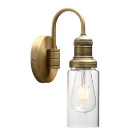 Permo 794604296630 Industrial Vintage Gooseneck Wall Mount Single Sconce With 3.1 Cylindrical