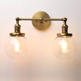 Fty266-d Phansthy Vintage 2 Light Wall Sconce Industrial With Dual 5.9 Inch