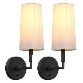 Fzus337-h2 Phansthy Wall Sconces Sets Of 2 Retro Industrial Lamps With Switch Bat