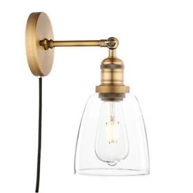 Phansthy Wall Sconce With Switch Antique Bronze Plug In Lamps 5.5