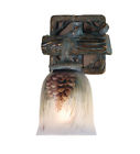 49517 Pinecone Painted " Hand Wall 6 Lighting Sconce Northwoods Meyda