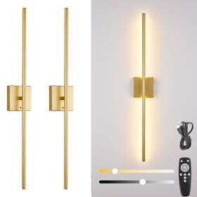 Gold-80cm-66289579 Pinrutar 32 Inch Wireless Wall Sconces Set Of 2 Rechargeable Battery Operated Sc