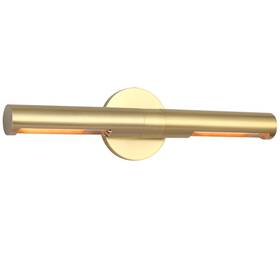 Ws009-br Pirxxiy 2 Lights Brass Bathroom Vanity Light Fixtures Modern Metal Shade Wall Sconce