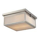 11444 Polished Mount Nickel Flush 2 Bulb - Light Ceiling