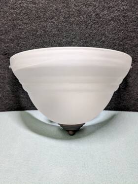 Portfolio 737995932510 Transitional 1-light Olde Brick Finish Wall Sconce Smokey Glass