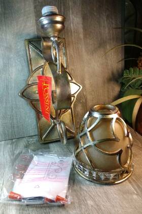 2d439 Possini Smarni Euro Wall Sconce 18 Inch New 2013 Deco Distressed Silver 3 Pc. Set