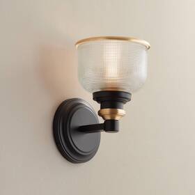 Ja20181016a-1v Possini Euro Design Poway Modern Wall Sconce Lighting Bronze Warm Brass Hardwired 9 Inch High Fixture