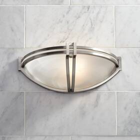 Lpw-1564 Possini Euro Design Lpw-1564/1 Deco Modern Wall Light Sconce Nickel Hardwired 13 3/4 Inch Fixture Marbleized Glass