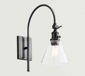 70681 Pottery Barn Classic Arc Sconce Bronze Open Box Shade Not Included 70681 Pottery Barn Classic Arc Sconce Bronze Open Box Shade Not Included