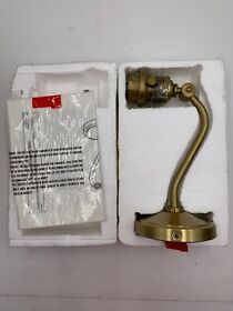 2434962 Pottery Barn Classic Curved Arm Sconce 10inch H Antique Brass Metal #4513