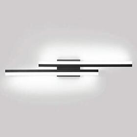 Presde 32in Dimmable Modern Black Led Vanity Light Fixtures For Bathroom