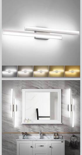 6660-815mm-nickle-5cct Presde 32 Inch Led Vanity Light Bar Brushed Nickel Bathroom Fixtures Modern B