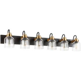 8881-6t-nb Presde 6 Light Bathroom Vanity Fixtures Over Mirror Bronze Brushed Black Vintage