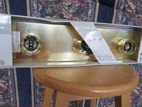 72500-2 Prime 3-light Shiny Polished Brass Bath Bar Interior Fixture 4.25 In X 18 Nos