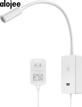Prc-h012-01 Princeway Led Wall Mounted Bedside Reading Light Touch Dimmable Spot Lamp For Bedroom Hea