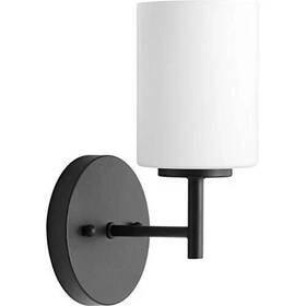 1001404087 Progress Lighting Replay Collection 5-1/4 Inch 1light Black Etched White Glass-a3