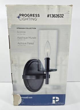 Progress Lighting 1362632 Strahan 1-light Wall Sconce Vanity Light Black P710083-031