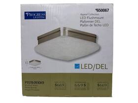 650067 Progress Lighting Appeal 9 Inch Brushed Nickel Led Flush Mount Light