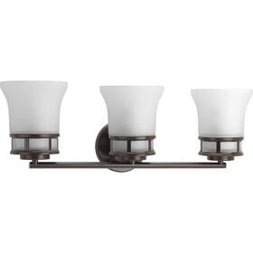 P2148-20 Progress Lighting 785247197576 Cascadia Collection Bath And Vanity Etched Glass Sconce 3-light Anti