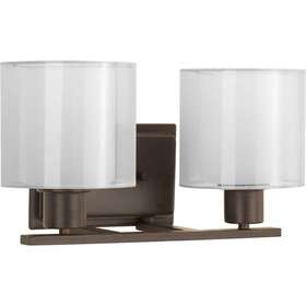 P2078-20 Progress Lighting Vanity 14.5 Inch Modern 2-light Rectangle Antique Bronze P2078-20 Progress Lighting Vanity 14.5 Inch Modern 2-light Rectangle Antique Bronze