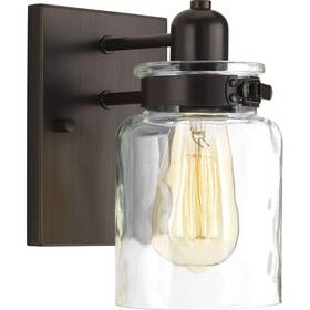 P300045-020 Progress Lighting Calhoun Collection 1-light Clear Glass Farmhouse Bath Vanity Light Antique