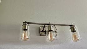 Progress Lighting P300047-009 Brushed Nickel 3 Light Farmhouse Bathroom Vanity Fixture