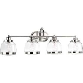 P300083-104 Progress Lighting Judson Collection 35-3/4 Inch 4-light Polished Nickel Clear