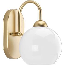 P300084-078 Progress Lighting Carisa Opal Glass Mid-cen Bath Vanity Light Vintage Gold