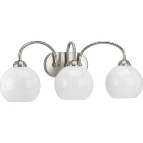 P300086-009 Progress Lighting P300086 Nickel Carisa 3-light 25 Inch W Bathroom Vanity Light
