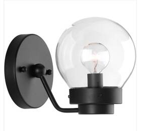 P300112-031 Progress Lighting Spatial 1-light Black Vanity Light Wall Sconce