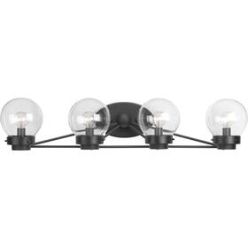 P300115-031 Progress Lighting P300115 Black Spatial 4-light 31-1/8 Inch W Bathroom Vanity Light