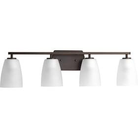 P300134-020 Progress Lighting Leap Collection 4-light Antique Bronze Etched Glass Modern