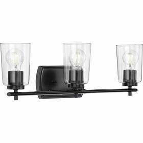 P300156-031 Progress Lighting Adley Black 3 Light 23 Inch Wide Bathroom Vanity