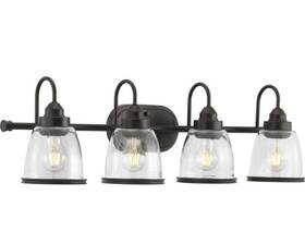 P300181-020 Progress Lighting L. Saluda 4-light Antique Bronze Clear Glass Coastal Bath Vanity Light