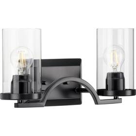 Progress Lighting P300257-031 P300257 Lassiter 2 Light 16 Inch W Bathroom Vanity - Black