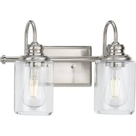 P300321-009 Progress Lighting Aiken - 2 Light Bath Vanity-brushed Nickel Finish