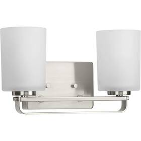 P300342-009 Progress Lighting League Collection 2-light Etched Glass Modern Farmhouse Bath Vanity Light Bru