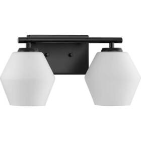 P300431-31m Progress Lighting Vanity Light 7 Inch X15 X7.5 2light Matte Black Without Pal Glass Shade