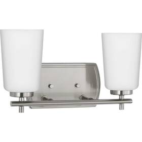P300466-009 Progress Lighting P300466 Adley 2 Light 14 Inch W Vanity - Nickel