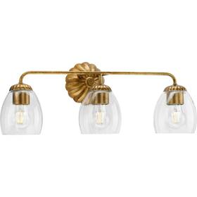 P300490-204 Progress Lighting P300490 Quillan 3 Light 24 Inch W Vanity - Gold