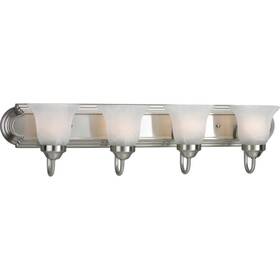 P3054-09 Progress Lighting Alabaster Glass Bath And Vanity 30 Inch W X 7-1/4 H Nickel P3054-09 Progress Lighting Alabaster Glass Bath And Vanity 30 Inch W X 7-1/4 H Nickel
