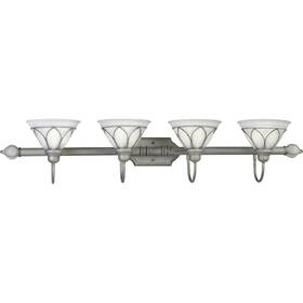 P3252-44 Progress Lighting 4-light Fixture With Etched Alabaster Style Glass