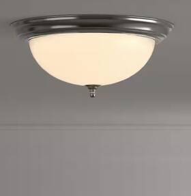 P3926-09 Progress Lighting Model # 15.25 Inch 3-light Brushed Nickel Flush Mount New