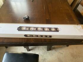 0044898 Project Source #0044898 6-light Vanity Light Oil-rubbed Bronze 36 Inch Bath Fixture