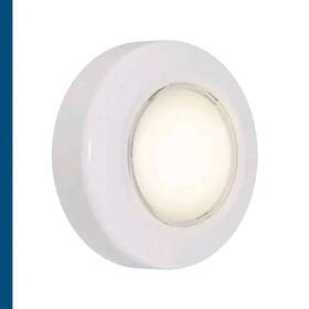 1247661 Project Source Battery Operated Led Puck Light Set 2 2.6 Inch 80 Lumens White